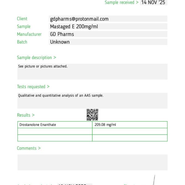 Masteron Enanthate Golden Dragon Labs