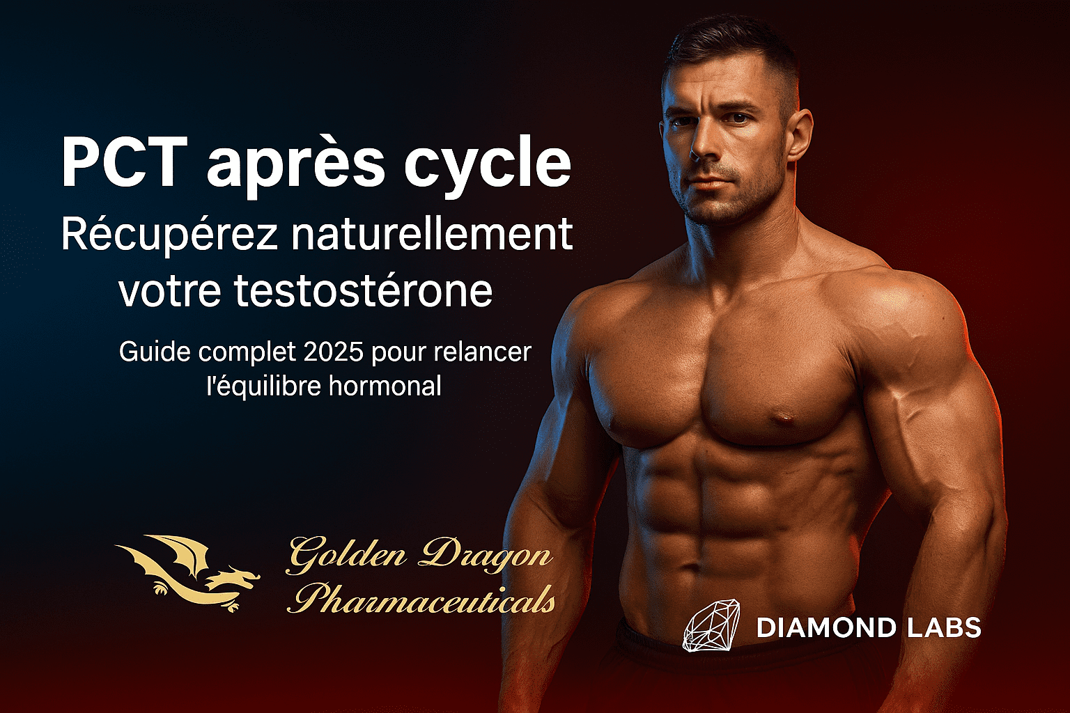 Banner PCT après cycle – récupération naturelle de la testostérone | Diamond Labs & Golden Dragon
