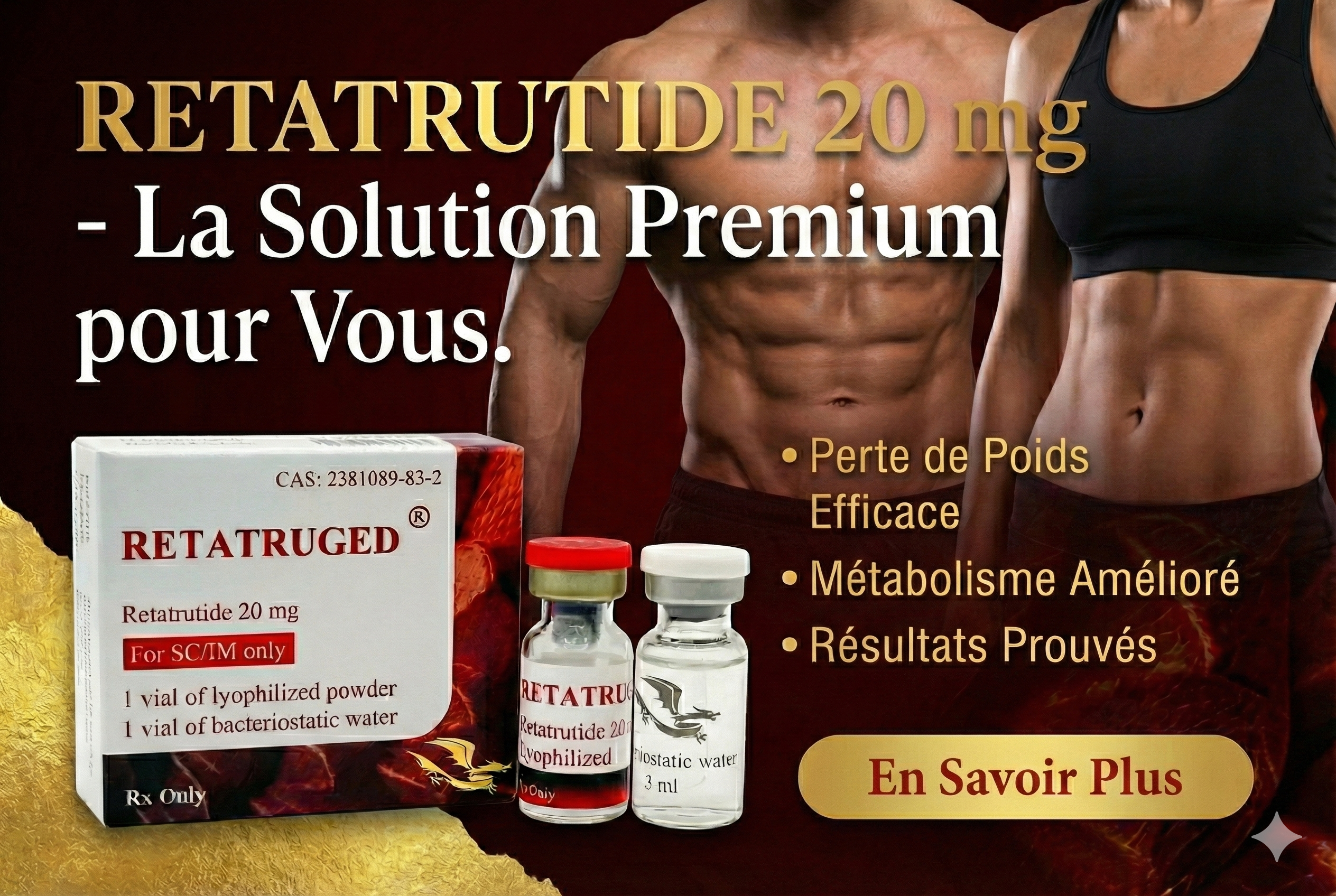 Retatrutide (Retradutide) – peptide agoniste triple GLP-1, GIP et glucagon