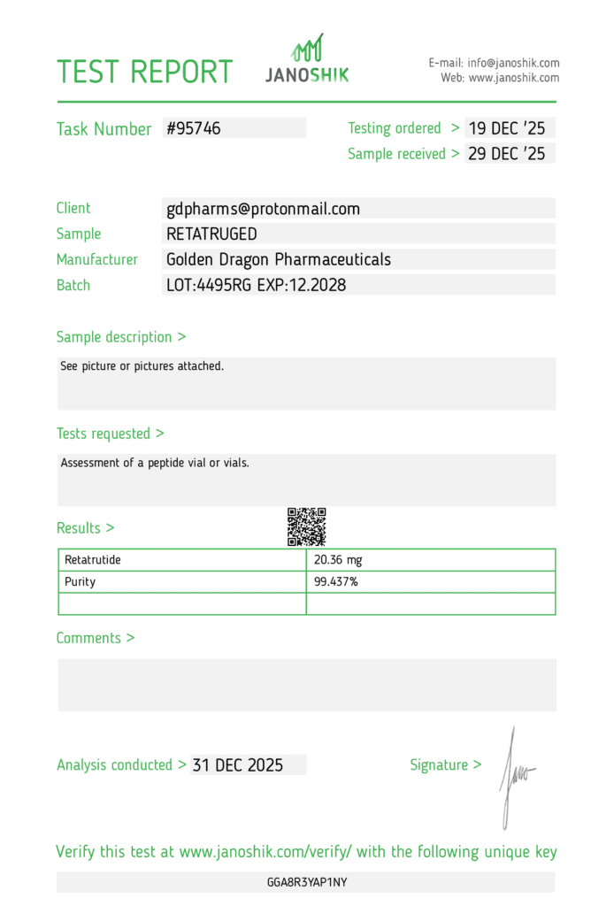 Retatrutide 20mg - Golden Dragon